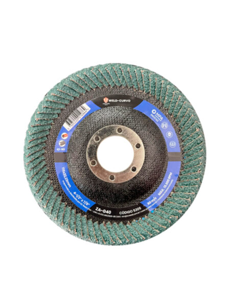 Discos de Flaps WELD CURVO 4½" X 1/8" X 7/8" G 60 SUPRA ZA