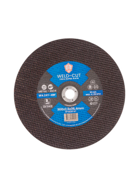 Discos de Policorte WELD CUT 12" X 3/32 (2,5MM) X 1" SUPRA