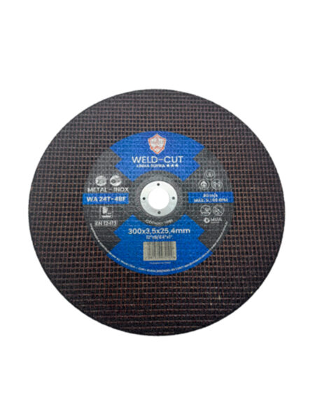 Discos de Policorte WELD CUT 12" X 9/64 (3,5MM) X 1" SUPRA